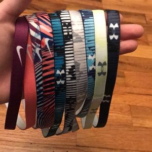 Nike and under armor headbands